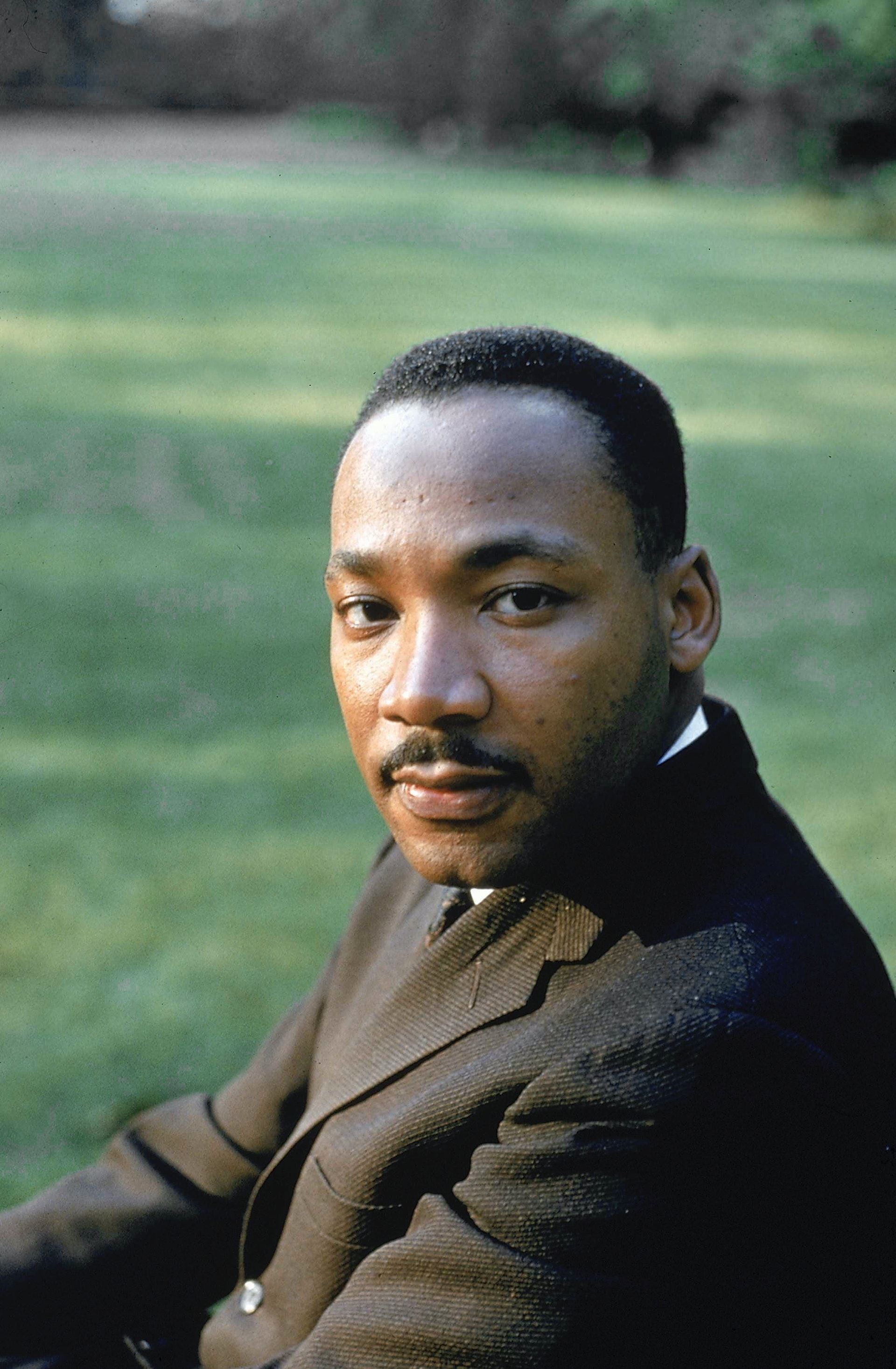 Color photo portrait of Dr. Martin Luther King Jr. 